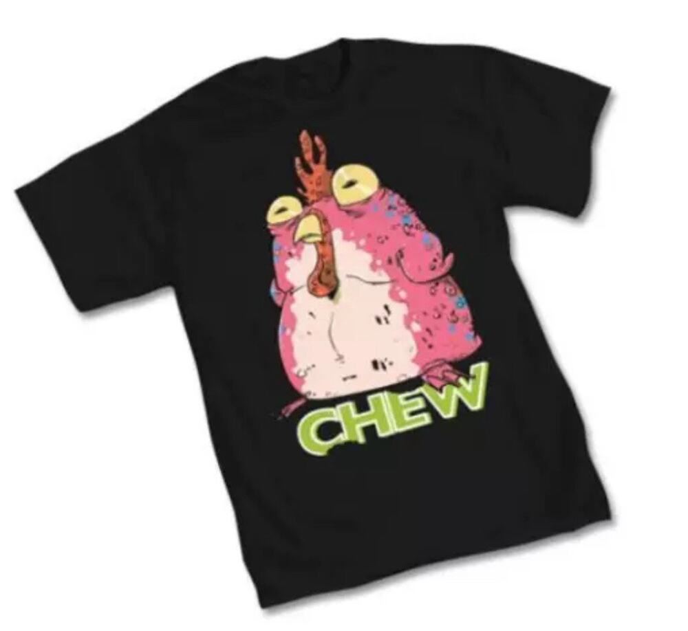 Y2K 2013 CHEW Comic Pink Chog Skelton John Layman Rob Guillory Shirt Sz Small
